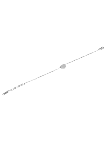 Adeliás Damen Armband – Herz aus Edelstahl 20 cm in silber