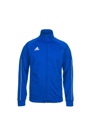 adidas Performance Sweatjacke Core 18 in blau / weiß