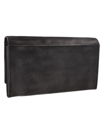 Greenburry Destressed Geldbörse RFID Schutz Leder 18.5 cm in silver grey