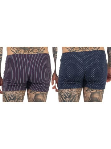 NORMANN Retro Pant Dess - 66423 in Ringel blau/marine