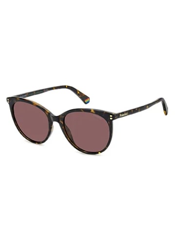 Polaroid Frauen Sonnenbrille Katzenaugen Braun