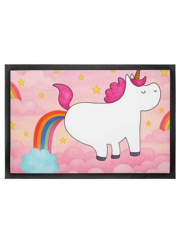 Mr. & Mrs. Panda Fußabtreter Einhorn Pupsen Design ohne Spruch in Weiß