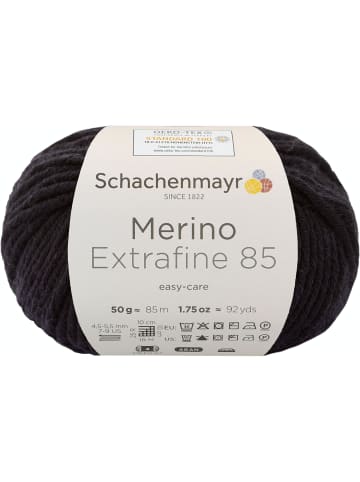 Schachenmayr since 1822 Handstrickgarne Merino Extrafine 85, 50g in Black