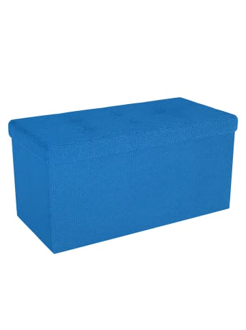 Intirilife Faltbare Sitzbank 76x38x38 cm in OZEAN BLAU