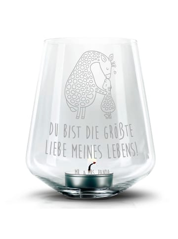 Mr. & Mrs. Panda Laterne Giraffe Kind mit Spruch in Transparent
