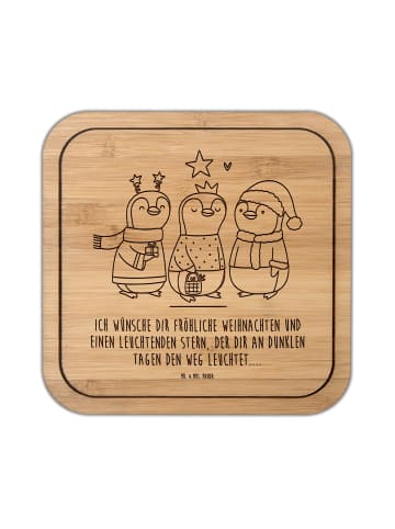 Mr. & Mrs. Panda Untersetzer quadratisch Winterzeit Heilige drei... in Transparent