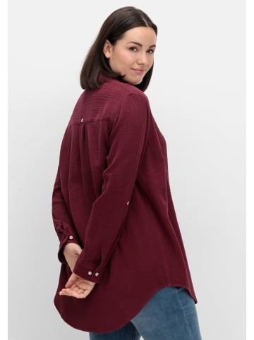 sheego Hemdbluse in weinrot
