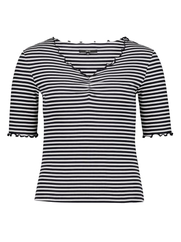 Zero  Halbarm-Shirt mit Raffung in Cream/Dark Blue