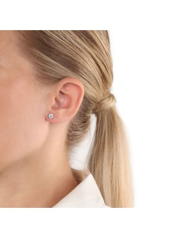 Amor Ohrstecker Silber 925, rhodiniert in silber