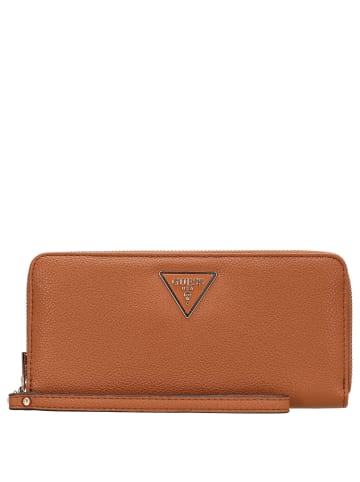 Guess Laurel II SLG Large Zip Around - Geldbörse 12cc 20 cm (black) in cognac