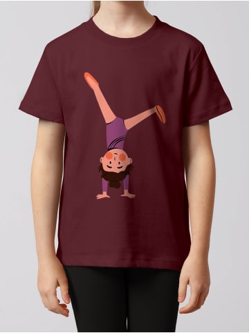 wat? Apparel T-Shirt Turnen in Weinrot