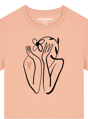 wat? Apparel T-Shirt Self love in Fraiche Peche