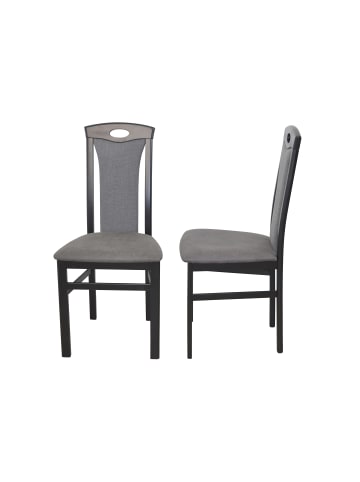möbel-direkt Esszimmerstuhl, Massivholzstuhl (2 Stück) Zac in schwarz / anthrazit