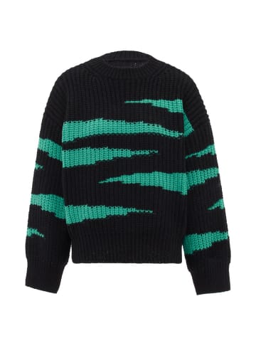 myMo Damen Sweater in SCHWARZ GRÜN