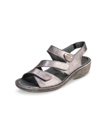 VITAFORM Softnappaleder Sandalen in taupe/metallic