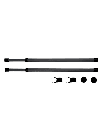 Wenko Garderobensystem HERKULES Kleidungsstangen, 2er-Set in Schwarz, (L) 3 cm