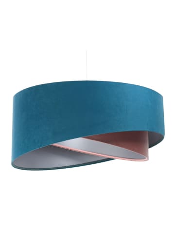 Licht-Erlebnisse Pendelleuchte Ø 50 x (T)102 cm in Weiß Türkis Rosa Silber