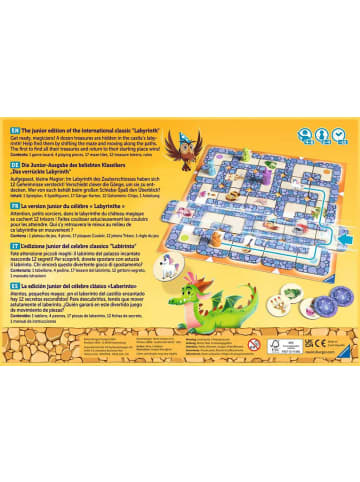 Ravensburger Schiebespiel Junior Labyrinth - Kinderspiel ab 4 Jahre 4-99 Jahre in bunt