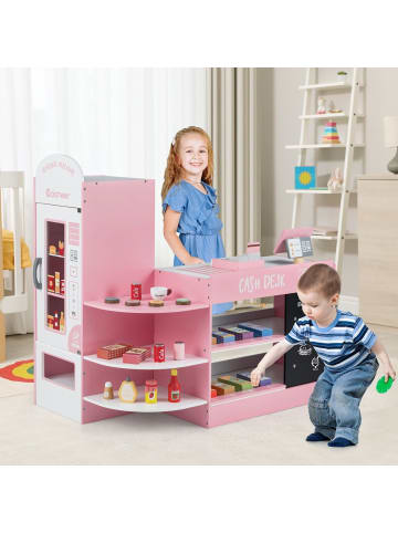 COSTWAY Kaufladen von 3-8 Jahren in Rosa