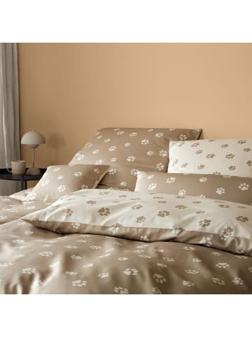Elegante Bettwäsche Paws in natur beige