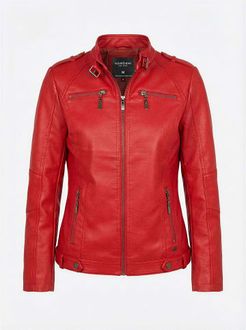 KOROSHI Damen-bikerjacke aus kunstleder in rot