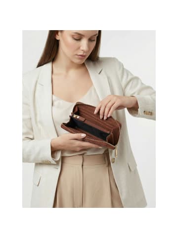 Lazarotti Bologna Leather XL Zip-Around Geldbörse Leder 19 cm in brown