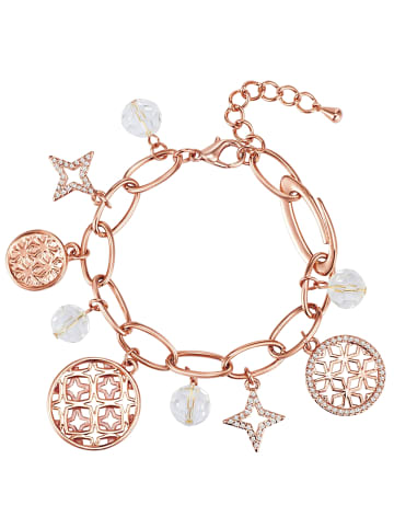 Lulu & Jane Armband Stern aus Metall-Legierung mit Glas in roségold