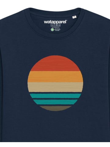 wat? Apparel Sweatshirt Retro Sunset Ocean in Dunkelblau