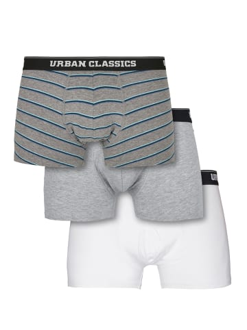 Urban Classics Boxershorts in wide stripe aop + grey + white