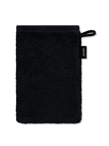 JOOP! JOOP! UNI CORNFLOWER Waschhandschuh 3er-Set 16x22 cm, Schwarz