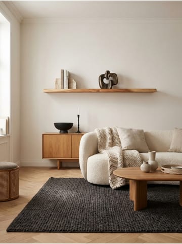 KADIMA DESIGN Wandregal mit Baumkante Massivholz 115 cm, Design Schweberegal