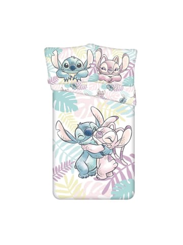 Lilo & Stitch Baumwoll-Bettwäsche 140x200 cm Deckenbezug + 60x80 cm Kissenbezug in Blau