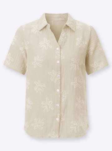 WITT WEIDEN Kurzarm-Bluse in sand-ecru