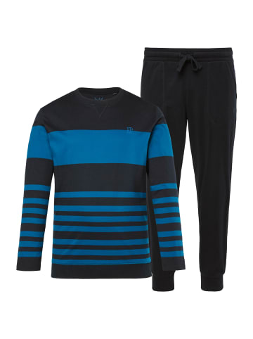 JP1880 Langer Schlafanzug in blaugrün