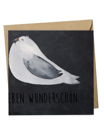 Mr. & Mrs. Panda Einladungskarte Turteltauben Liebe mit Spruch in Kreidetafel