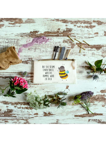 Mr. & Mrs. Panda Waschtasche Hummel flauschig mit Spruch in Weiß