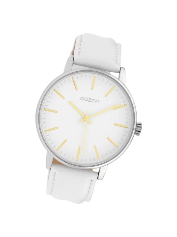 Oozoo Analog-Armbanduhr Oozoo Timepieces weiß groß (ca. 42mm)