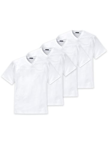 Schiesser T-Shirt 4er Pack in Weiß