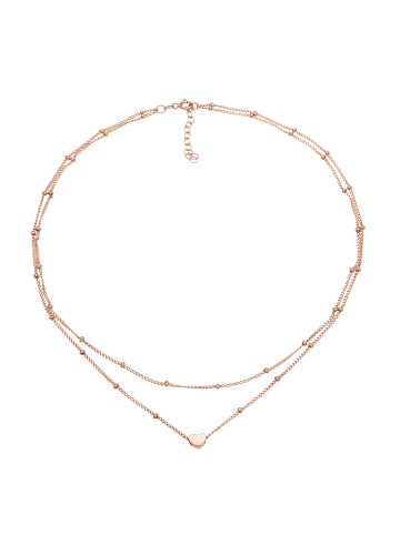 Elli Halskette 925 Sterling Silber Herz in Rosegold