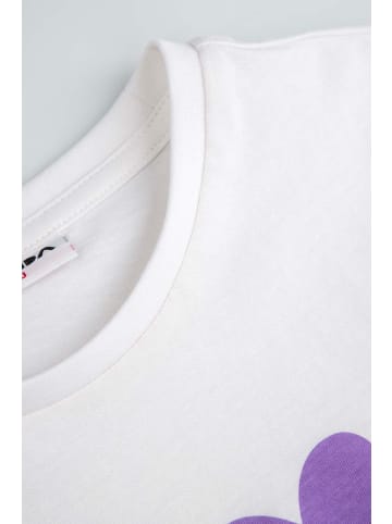 MOKIDA Baumwoll-T-Shirt mit kurzen Ärmeln in weiß