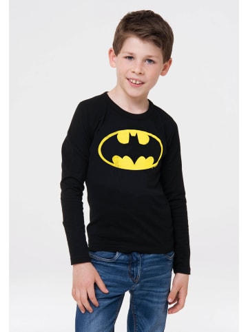 Logoshirt Langarmshirt Batman Logo in schwarz