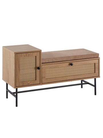 KADIMA DESIGN Schuhbank mit Sitzfläche 100x60x38 cm Garderobenbank Eiche-Dekor,