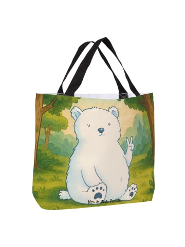 Mr. & Mrs. Panda Tasche Eisbär Faul Design ohne Spruch in Weiß