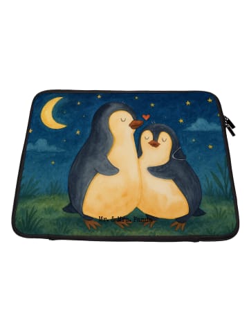 Mr. & Mrs. Panda Laptop Hülle Pinguine Einschlafen Design ohne S... in Weiß