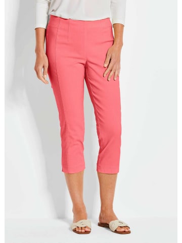 GOLDNER 7/8-Bengalinhose Schlupfhose LOUISA mit Steppnähten in koralle