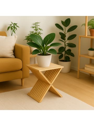 relaxdays Pflanzenhocker in Natur - (B)40 x (H)44 x (T)33 cm