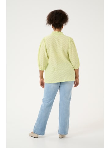 KAFFE curve Langarm-Bluse KCvitana in Lettuce Green