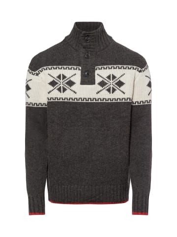 Nils Sundström Strickpullover in anthrazit weiß - 0001