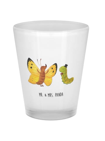 Mr. & Mrs. Panda Schnapsglas Raupe Schmetterling ohne Spruch in Transparent