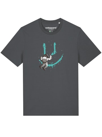 wat? Apparel T-Shirt Graffiti Astronaut in Grau